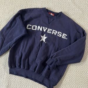 Navy blue vintage converse sweatshirt